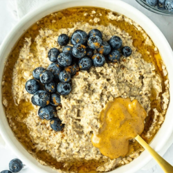 Peanut Butter and Blueberry Oatmeal