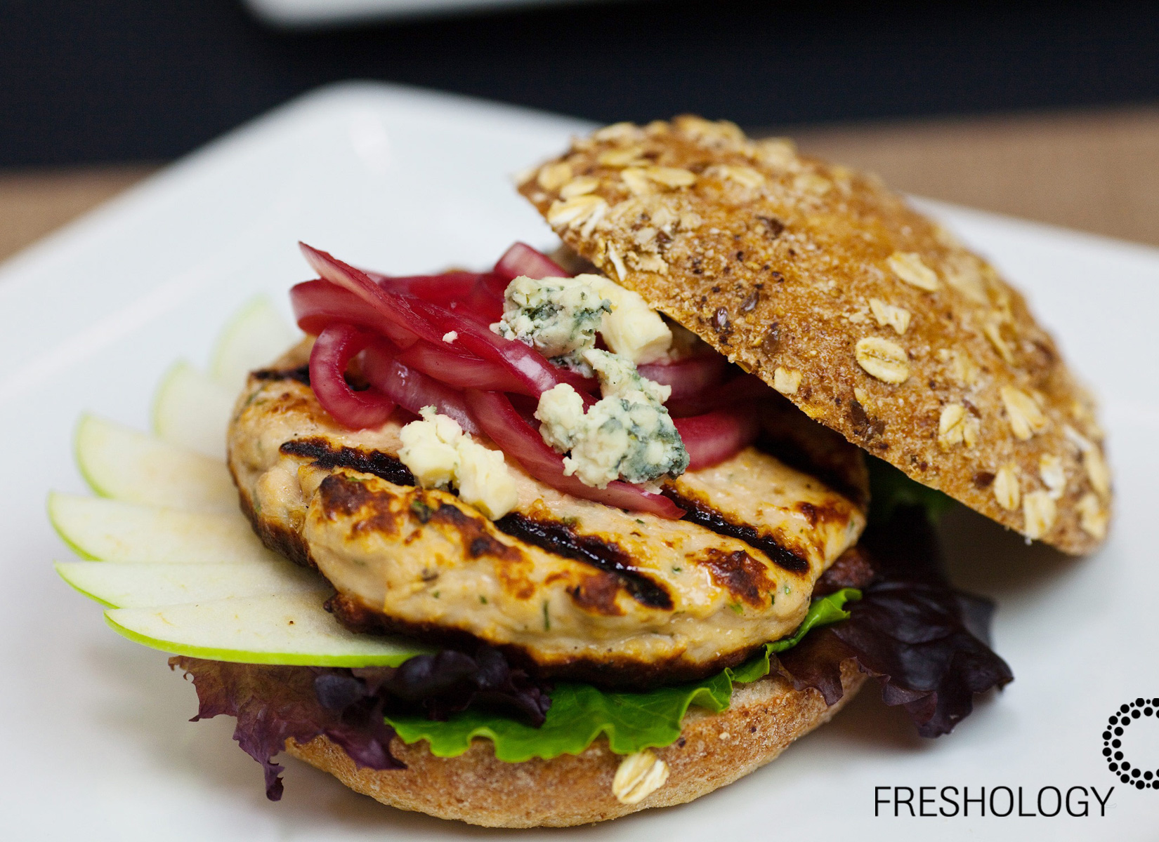 Grilled turkey burger